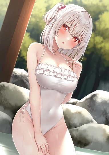 ティッシュちゃんと水着温泉-草丛看图