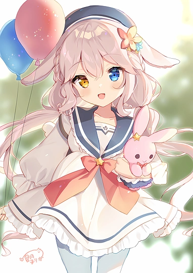 白うさぎちゃん-草丛看图