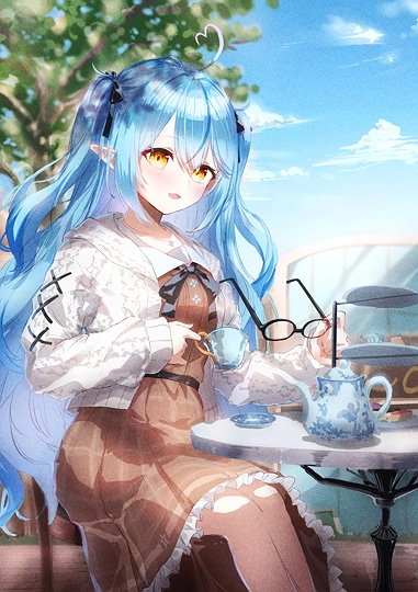 新衣装かわいいラミィちゃん💙-草丛看图
