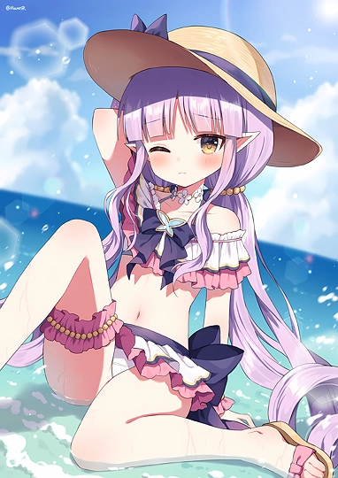 水着キョウカちゃん-草丛看图